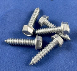 Hex Washer Head Sheet Metal Tapping Screws UnSlotted ZP